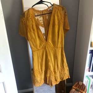 Yellow Lace Romper